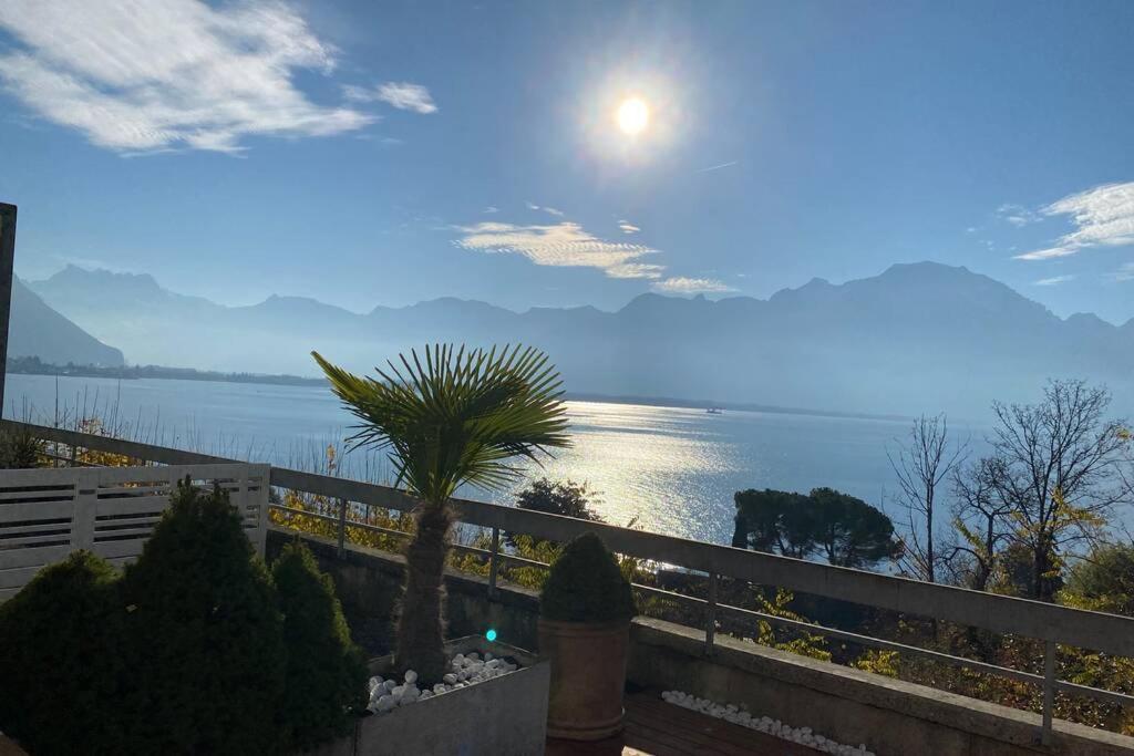 Studio Vue Panoramique Sur Le Lac Leman Veytaux 外观 照片